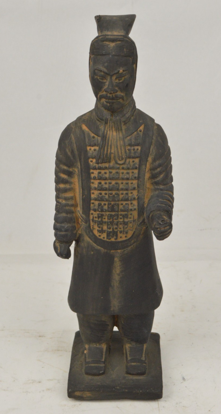 Pier 1 Chinese Terracotta Warrior Soldier Figurine Statue 10" Asian Decor